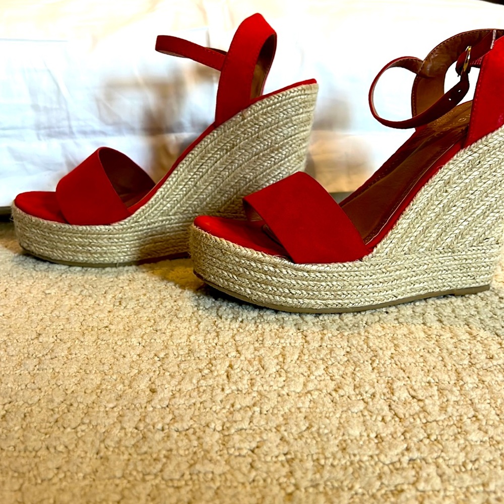 ASOS red wedges